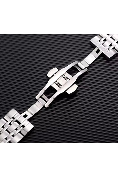 Genel Markalar Paslanmaz Çelik Saat Kordonu 20 MM Gümüş Renk