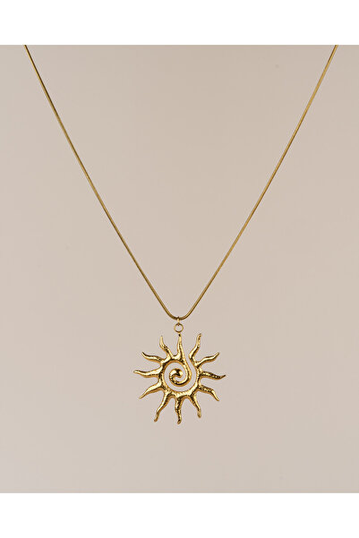 Portakal Esintisi Antik Güneş Çelik Kolye
