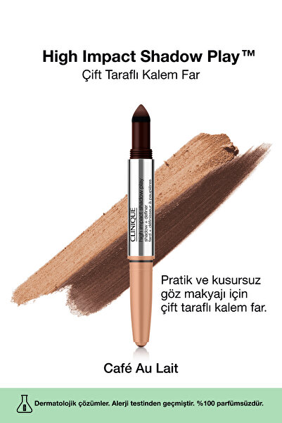 Clinique High Impact Shadow Play Çift Taraflı Kalem Far - Café Au Lait 4ml