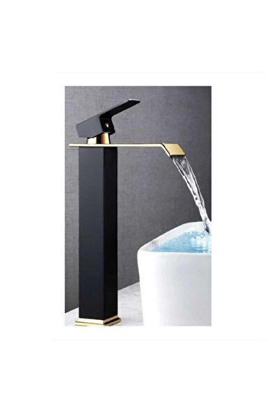OEM Bathroom sink faucet MZ-6007, Waterfall, Black/Gold, Brass, 35mm