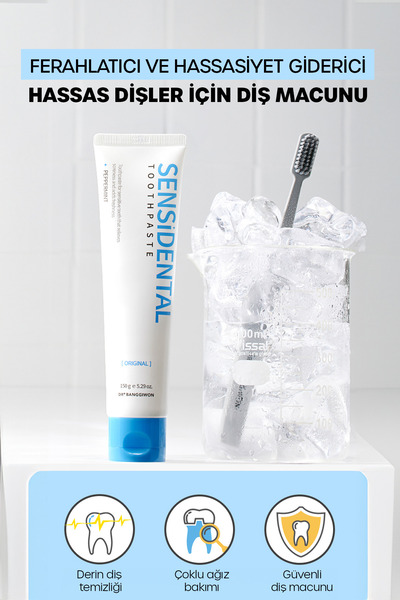 DR BANGGIWON Sensidental Original Diş Macunu, Beyazlatıcı, Biberiye, Yeşil Ça...