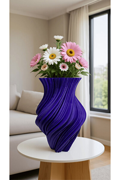END Design Spiral Tasarımlı Dekoratif Vazo – Modern Minimalist Ev Aksesuarı (Çiçekler Dahil Değildir)