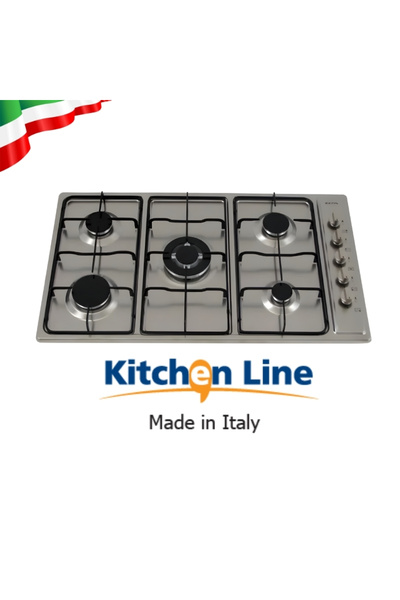 Kitchen Line موقد سيرفس كيتشن لاين 90 سم، 5 شعلات مع مفاتيح جانبية - إيطالي
