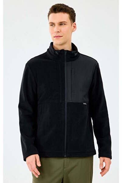 SKECHERS M Polar Jacket S2520130 Polar Ceket Erkek Mont SİYAH