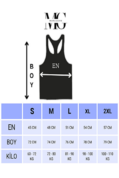 MUTLUGYM Fitness Gym Tank Top Sporcu Atleti