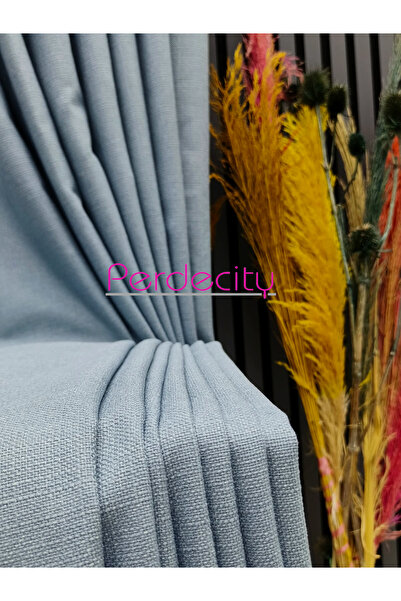 PERDECITY Perdele din in naturală, cu o singură lamă (fără pliuri), plantare dreaptă