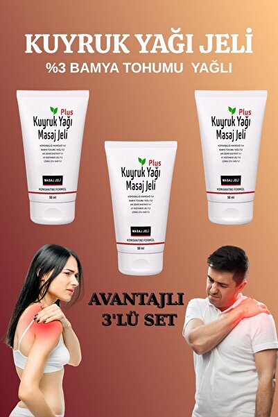XSECRET Kuyruk Yağı Masaj Jeli Bamya Tohumu Etkili 50 ML X 3 Adet