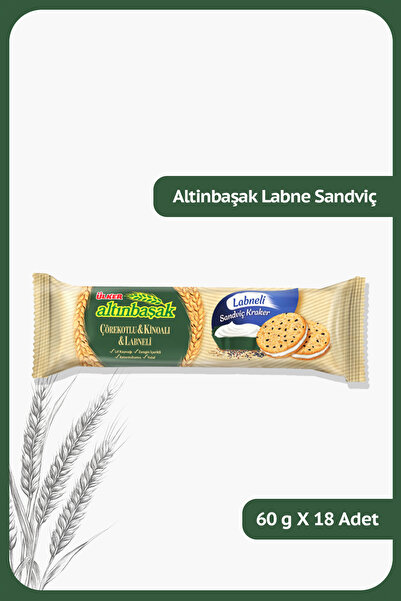 Ülker ALTINBAŞAK Çörekotlu - Kinoalı - Labneli Sandviç Kraker - 60 gram - 18 ...