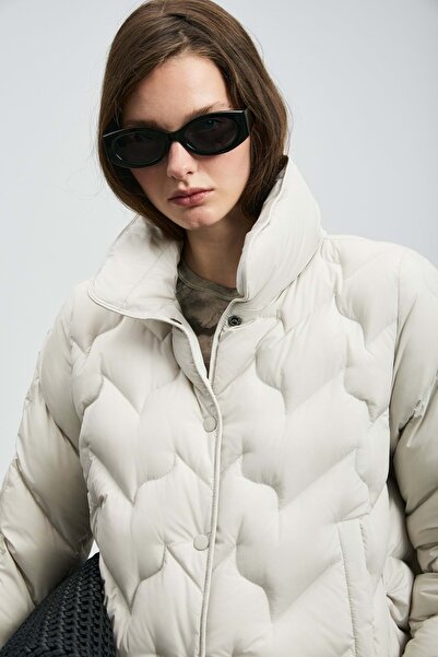 Lufian 122120043 Γυναικείο παλτό από φτερά χήνας της έρημος ECRU