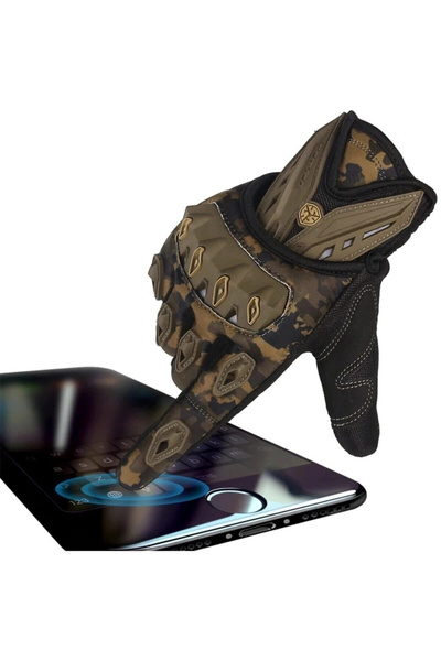 Scoyco Mc10 Camo Kamuflaj Yazlık Korumalı Motosiklet Eldiveni ( L Beden )