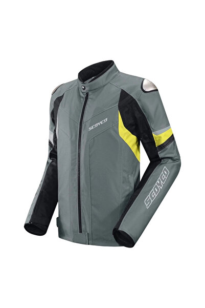 Scoyco Jk176 معطف 4 مواسم أسود-رمادي-أصفر