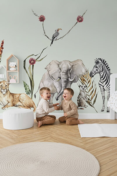 Kt Grup Safari World Set velikih zidnih naljepnica sa životinjama iz safarija