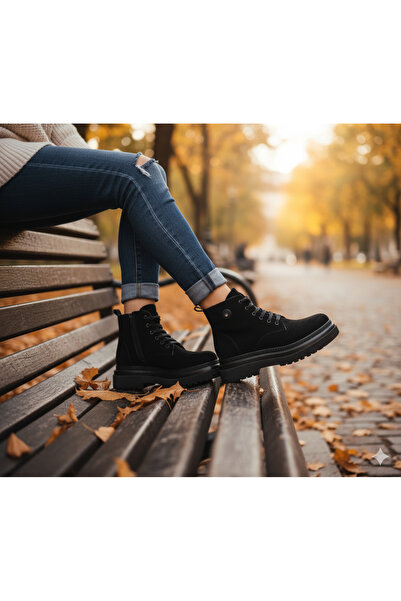 FRESCO SCARFS Чорні замшеві короткі черевики на шнурівці 257341