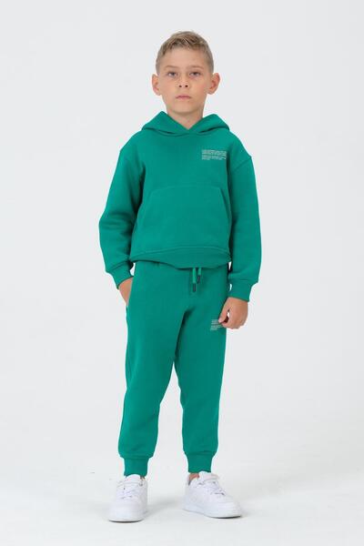 Black One Erkek Çocuk Kapüşonlu Çocuk Eşofman Takımı