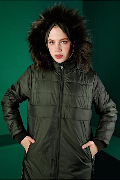 Alvina Fur Hooded Puffer Coat 90318