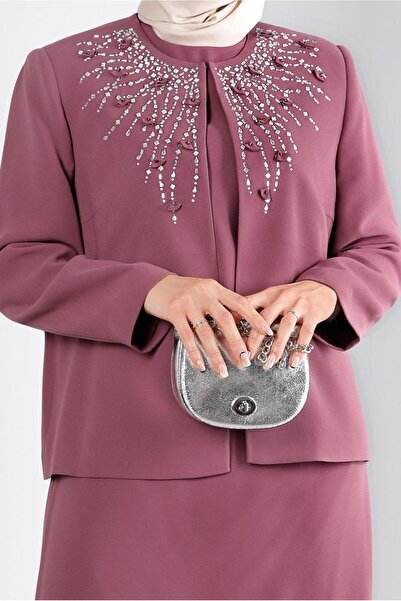 Alvina Crepe Skirt Suit 30286 - Staple Detailed Triple Set