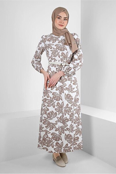 Alvina FLOWER PATTERNED BELT DRESS 43822