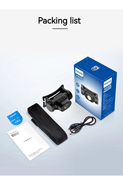 Choice1 Type-C black SFL1851 Philips LED Headlamp Sensor Head Flashlight of Lighting Type-C Rechargeable Hea