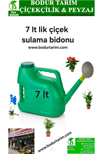 BODUR TARIM Bulancak kalite Plastik 7 Lt Lik Çiçek Sulama Bahcıvan Bidonu