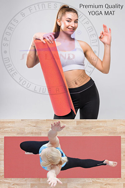 SKY LAND Non-Slip Yoga Mat EM-9306-R 3mm PVC for Yoga, Pilates, HIIT & Home Workouts Rose Red