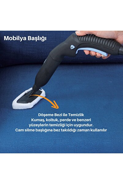 Fakir Range Mist Multi Buharlı Temizleyici 1500W 5 Bar Basınç 1,2L Su Haznesi 5m Kablo