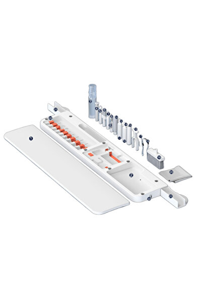 Mcstorey مسند معصم مريح من الفوم الذاكر للوحة المفاتيح مع طقم تنظيف 22 في 1 للألعاب والمكتب