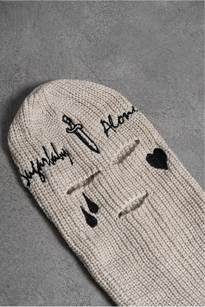 UKHWD SUPPLY Beige Alone Winter Snow Mask