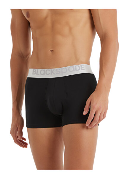 Blackspade Men's Modal Elastane Boxers Silver 9302 - Black