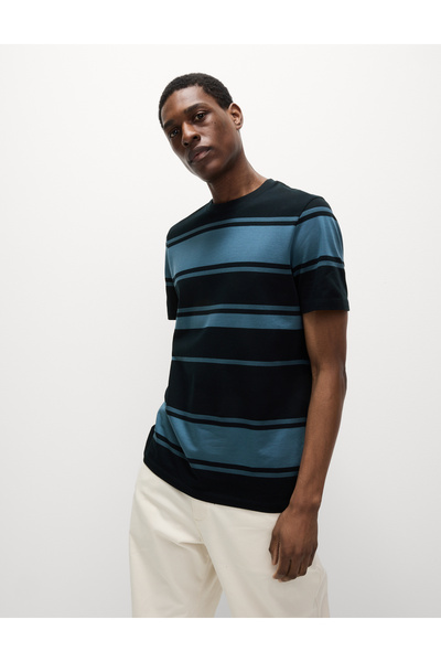 Marks & Spencer %100 Pamuklu Çizgili T-Shirt