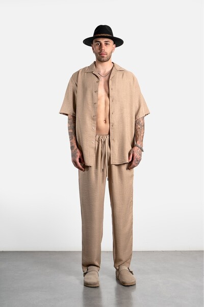 Twobucks Mink Bamboo Linen Men's Shirt and Pants Set