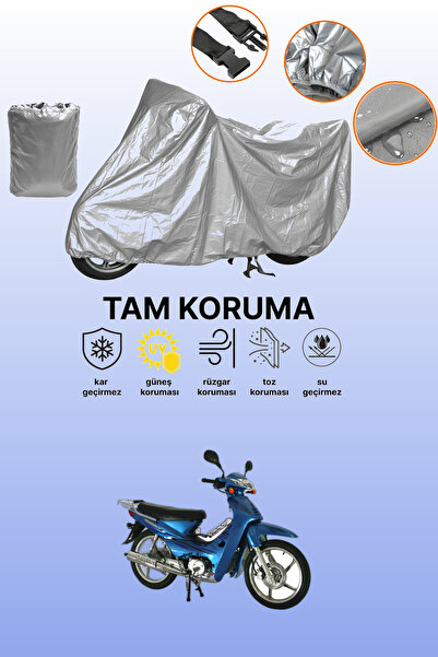 dokaca Grey Kuba Kh100 Compatible Motorcycle Tarpaulin, Protective Cover, Mot...