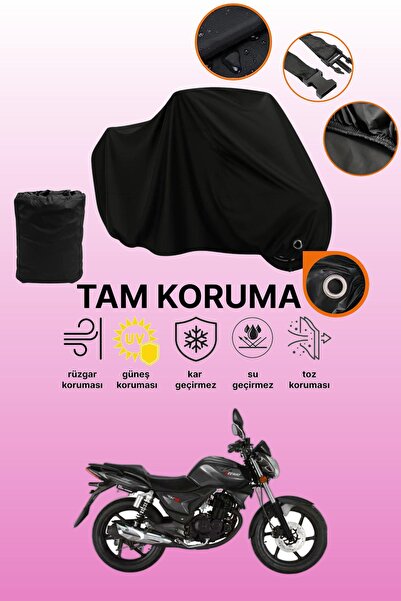 dokaca Black Lock Compatible Rks 125-S Compatible Motorcycle Tarpaulin, Prote...