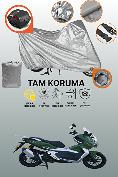 dokaca Gray Lock and Rear Bag Compatible Motolux Wow 150 Compatible Motorcycl...