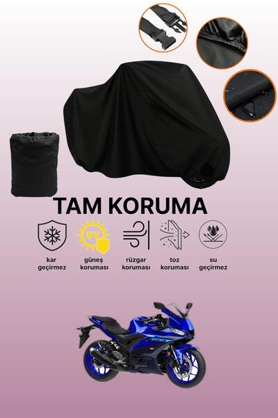 dokaca غطاء محرك ياماها YZF R3 أسود متوافق، غطاء واقي، غطاء للدراجات النارية