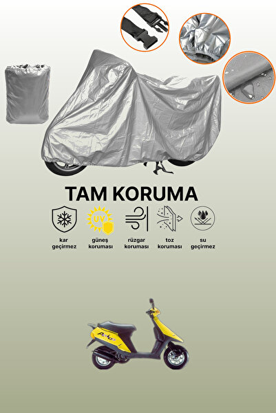 dokaca غطاء دراجة نارية رمادي متوافق مع أبريليا أميكو 50، غطاء واقي، غطاء للمحرك