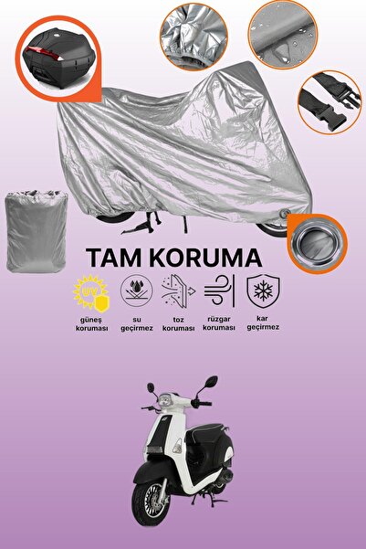 dokaca Gray Tail Bag and Lock Compatible Mondial 50 Revival Compatible Motorc...