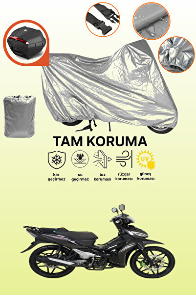 dokaca Gray Rear Bag Compatible Kuba Easy Pro 50 Compatible Motorcycle Cover,...