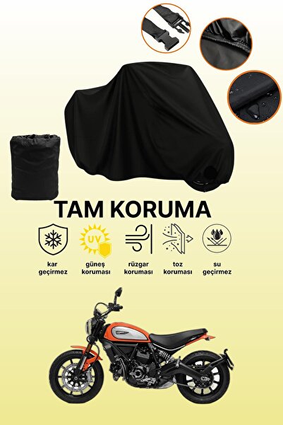 dokaca حقيبة خلفية سوداء وقماش دراجة نارية متوافق مع دوكاتي سكرامبلر أيكون