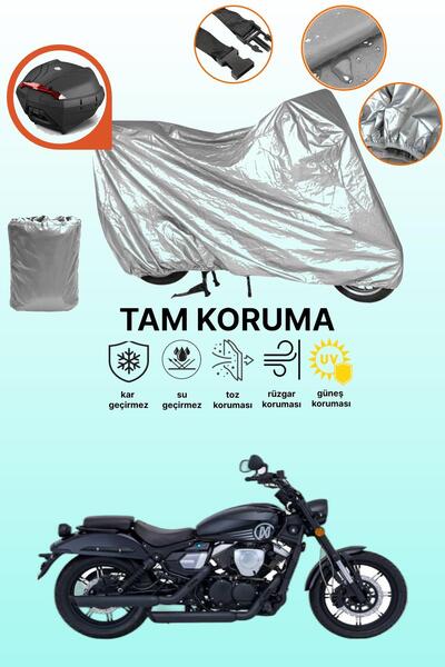 dokaca Gray Rear Bag Compatible Mondial 250 Nevada Compatible Motorcycle Cove...