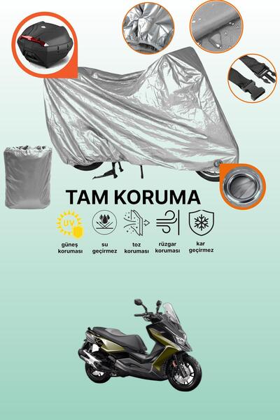 dokaca Gray Lock and Tail Bag Compatible Kymco Dtx 360 Compatible Motorcycle ...
