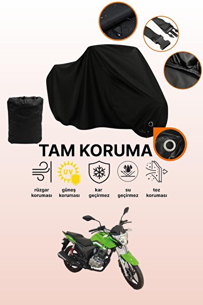 dokaca Black Compatible with Lock Kuba Cr1 Compatible Motorcycle Tarpaulin