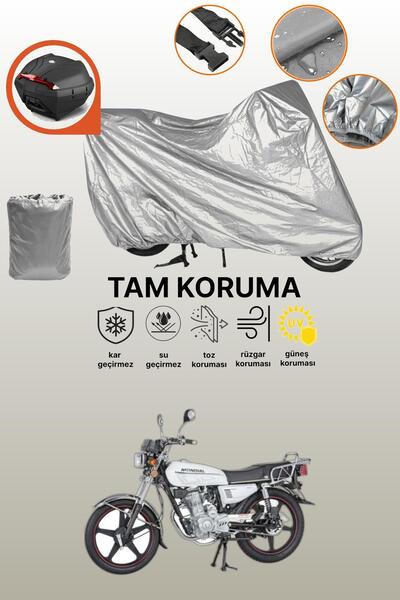 dokaca Gray Rear Bag Compatible Mondial 100 Uag Compatible Motorcycle Cover, ...