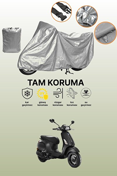 dokaca حقيبة خلفية رمادية اللون وقماش دراجة نارية متوافق مع Vespa Sprint S 150