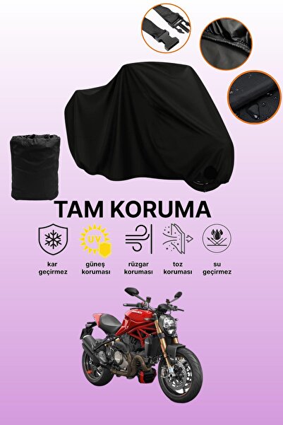 dokaca غطاء محرك متوافق مع دراجة دوكاتي مونستر 1200 باللون الأسود، غطاء واقي،...