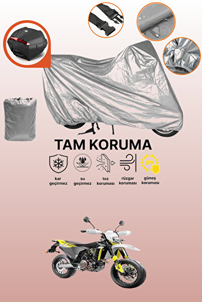dokaca Gray Rear Bag Compatible Husqvarna Supermoto 701 Compatible Motorcycle...