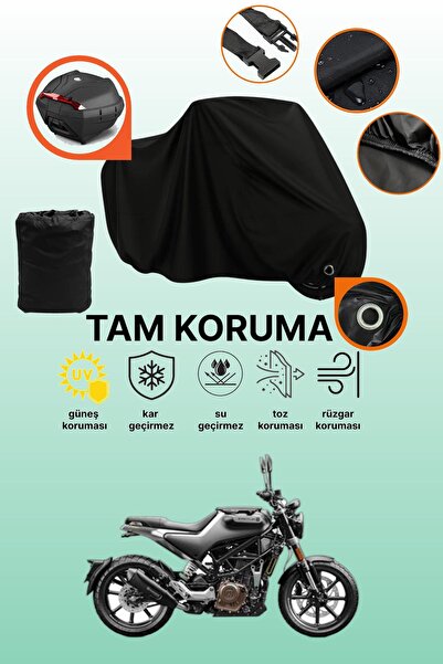 dokaca Black Lock and Tail Bag Compatible Husqvarna Svartpilen 250 Compatible...