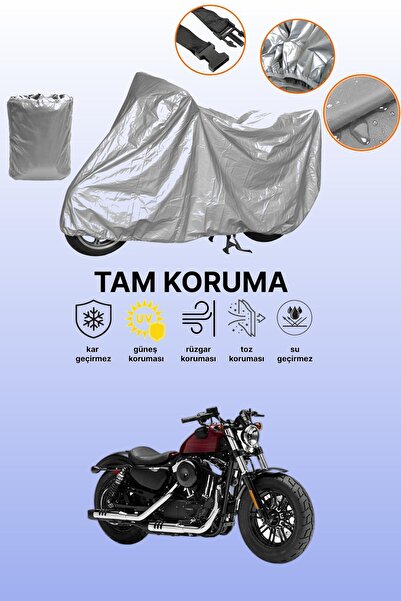 dokaca غطاء دراجة نارية رمادي اللون من هارلي-ديفيدسون سبورتستر فورتي-إيت، غطاء واقي، غطاء للمحرك