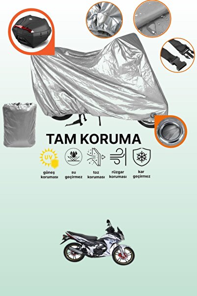dokaca Gray Lock and Tail Bag Compatible Yuki Yıldız 100 Compatible Motorcycl...