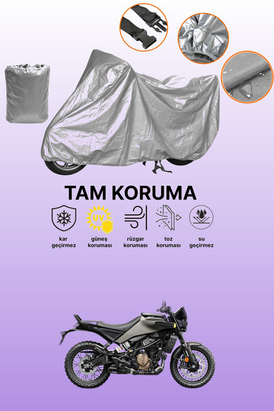 dokaca غطاء دراجة نارية متوافق مع هوسكفارنا سوارتبيلين 125 باللون الرمادي، غطاء واقي، غطاء للمحرك