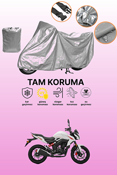 dokaca Gray Rks Rk250-S Compatible Motorcycle Tarpaulin, Protective Cover, Mo...